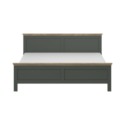 Moderní postel 160x200 EROL - zelená / dub lefkas