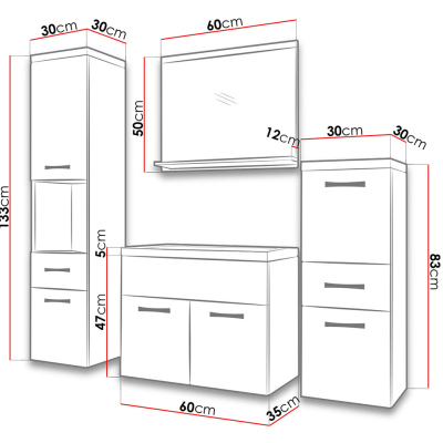 Koupelnová sestava s umyvadlem WINNA - bílá + sifon a baterie Platino ZDARMA
