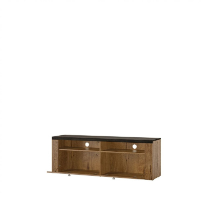 Televizní stolek s výklenky LEONOR - satin nussbaum / touchwood