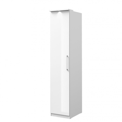 Jednodveřová skříň OLIKA - šířka 45 cm, bílá