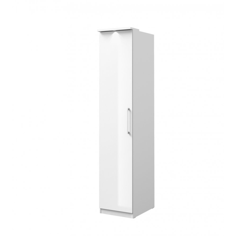 Jednodveřová skříň OLIKA - šířka 45 cm, bílá
