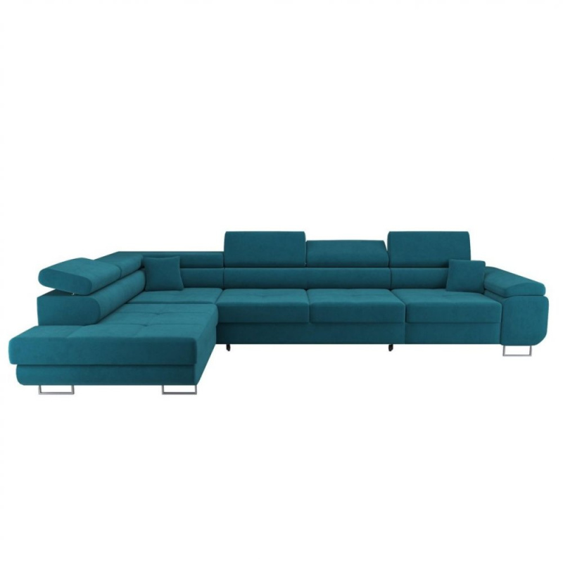 Prostorná rohová sedačka WILFRED MAXI - modrá 3