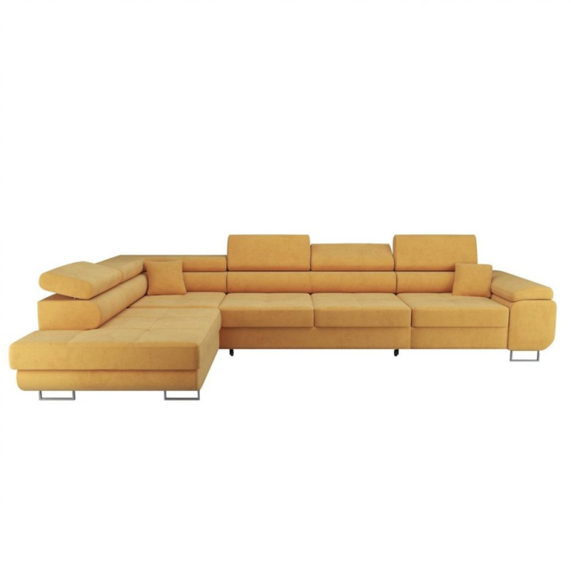 Prostorná rohová sedačka WILFRED MAXI - žlutá 2