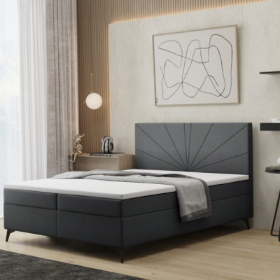 Manželská postel FILOMENA 200x200 - tmavě šedá
