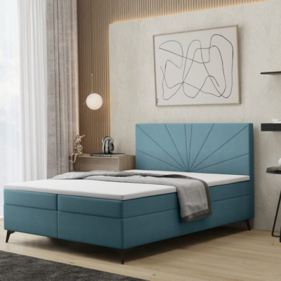 Manželská postel FILOMENA 180x200 - modrá