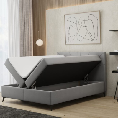 Manželská postel FILOMENA 180x200 - šedá