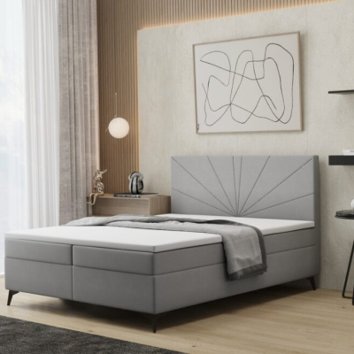 Manželská postel FILOMENA 180x200 - šedá