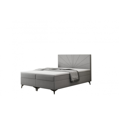 Manželská postel FILOMENA 140x200 - tmavě šedá