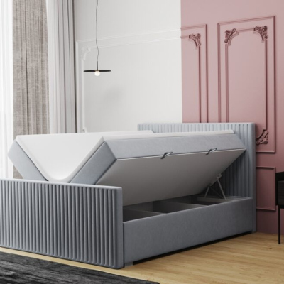 Komfortní manželská postel FELICITA 200x200 - šedá
