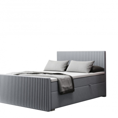 Komfortní manželská postel FELICITA 200x200 - světle šedá