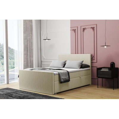 Komfortní manželská postel FELICITA 160x200 - béžová