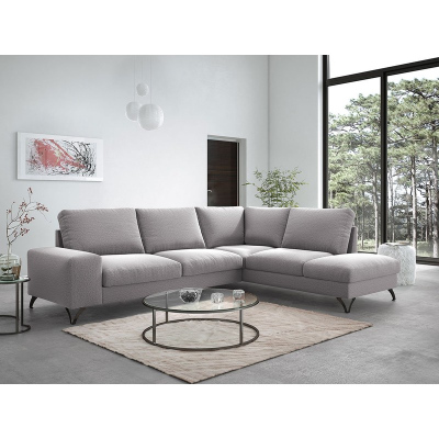 Rozkládací sedačka s úložným prostorem LANSING 2 - světlá šedá, pravý roh