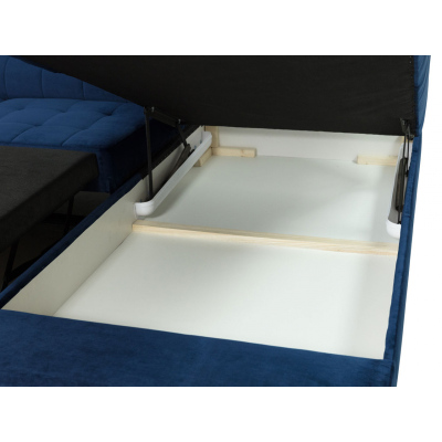 Rohová rozkládací sedačka s úložným prostorem OKLAHOMA - béžová, levý roh