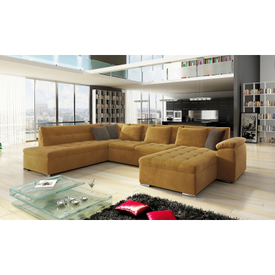 Rohová sedací souprava NELLI 2 - hořčicová, pravý roh