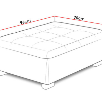 Vzorovaný taburet do obýváku NELLI 2 - bílý / šedý