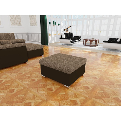 Taburet do obýváku NELLI 1 - hnědá ekokůže / hnědý