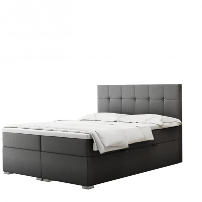 Pohodlná manželská postel SILVIE 180x200 - šedá