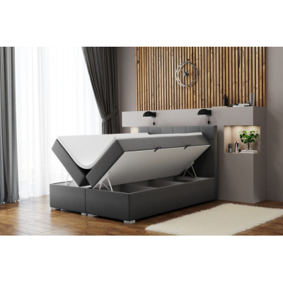 Pohodlná manželská postel SILVIE 160x200 - šedá