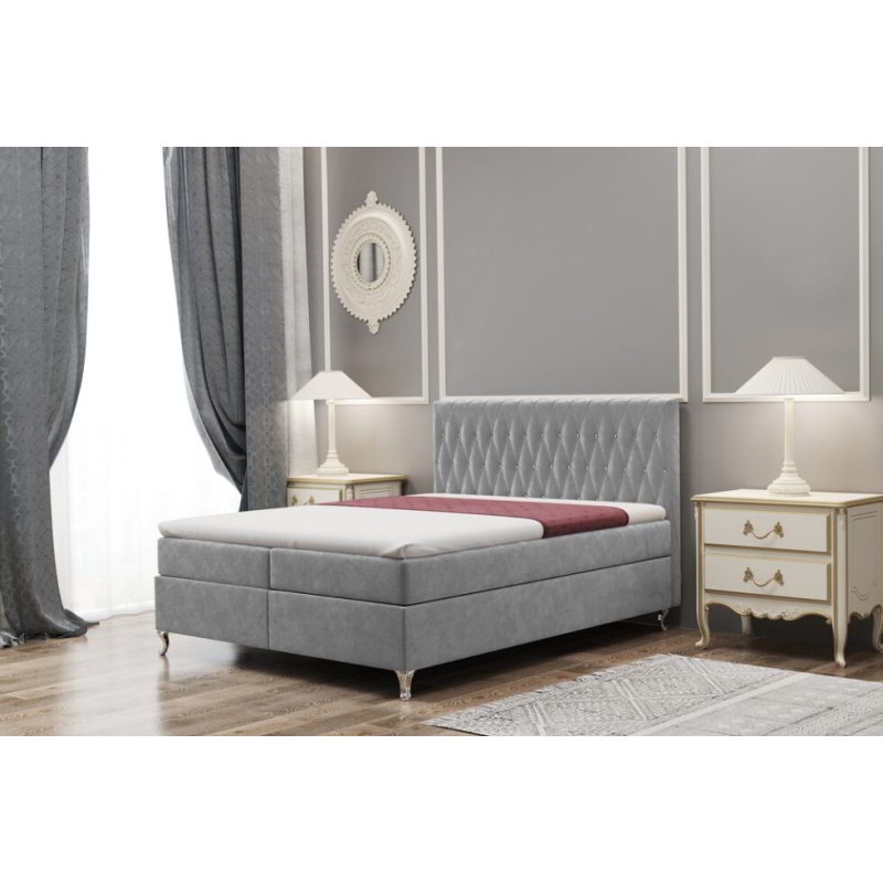 Manželská postel LIBUSE 180x200 - šedá