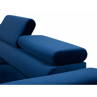 Rozkládací sedačka s úložným prostorem SAN DIEGO - tmavá modrá / šedá, pravý roh