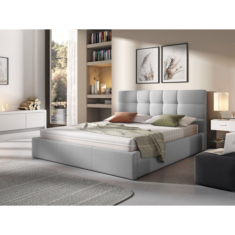 Čalouněná manželská postel 180x200 GLENDALE 2 - světlá šedá