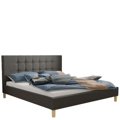 Čalouněná postel bez matrace 160x200 cm NEWARK - modrá
