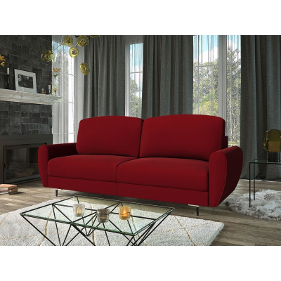 Rozkládací pohovka s úložným prostorem GREENSBORO - červená