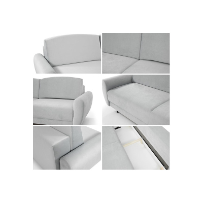 Rozkládací pohovka s úložným prostorem GREENSBORO - červená