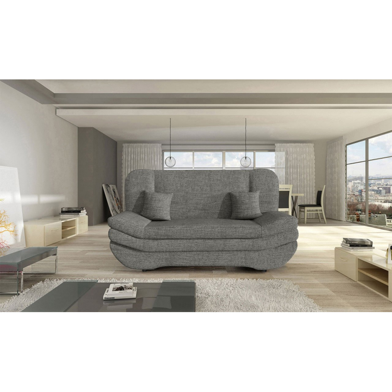 Rozkládací pohovka s úložným prostorem OMAHA - světlá šedá