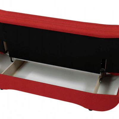 Rozkládací pohovka s úložným prostorem OMAHA - světlá šedá