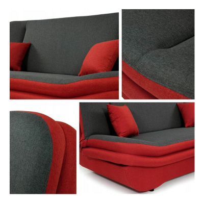 Rozkládací pohovka s úložným prostorem OMAHA - světlá šedá