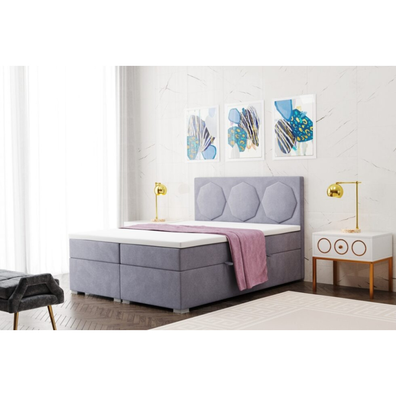 Postel do ložnice pro pohodlný spánek SABINE 200x200 - šedá