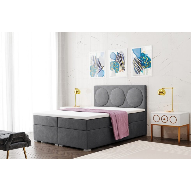 Postel do ložnice pro pohodlný spánek SABINE 200x200 - černá