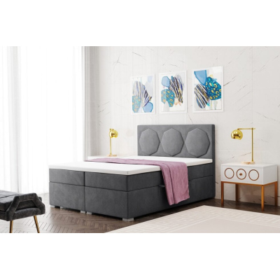 Postel do ložnice pro pohodlný spánek SABINE 200x200 - černá