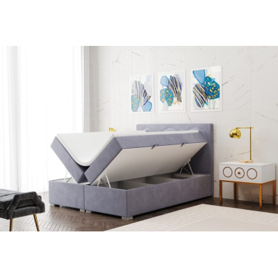 Postel do ložnice pro pohodlný spánek SABINE 180x200 - světle šedá