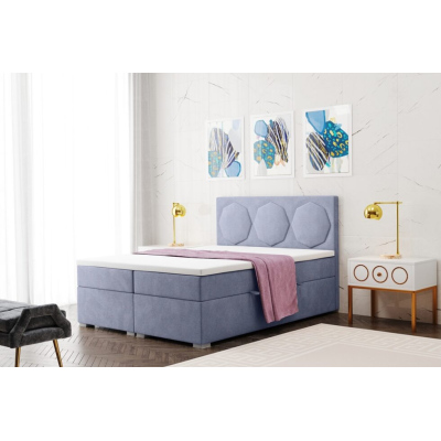 Postel do ložnice pro pohodlný spánek SABINE 160x200 - světle šedá