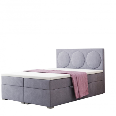 Pohodlná postel do studentského pokoje SABINE 120x200 - světle šedá