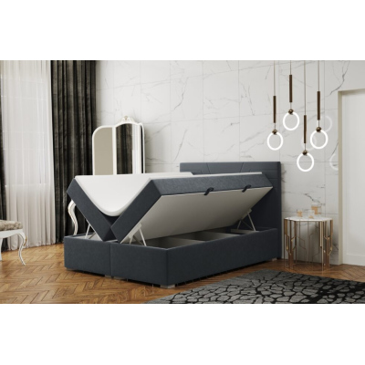 Pohodlná postel ILIANA 140x200 - tmavě šedá