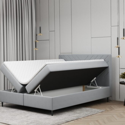 Manželská postel LUCIE 180x200 - šedá