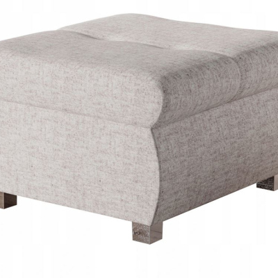 Taburet ABEL 1 - bílá ekokůže / světlý šedý 3