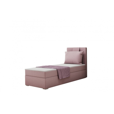 Boxspringová postel do studentského pokoje RADMILA 100x200 - růžová