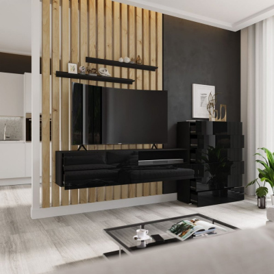 Elegantní obývací stěna BRADT 54 - černá