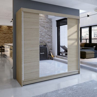 Šatní skříň TABITHA 2 - šířka 180 cm, sonoma