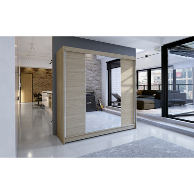 Šatní skříň TABITHA 2 - šířka 180 cm, sonoma