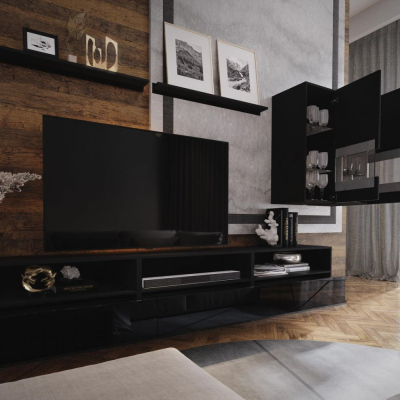 Elegantní obývací stěna BRADT 24 - černá