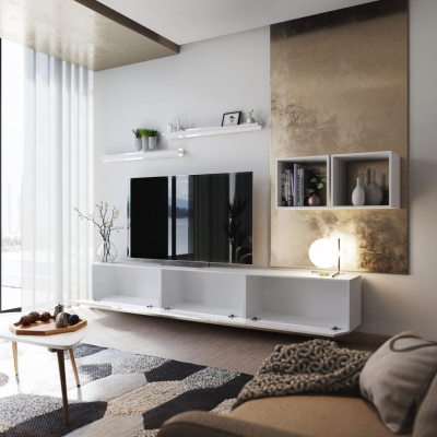 Elegantní obývací stěna BRADT 18 - bílá
