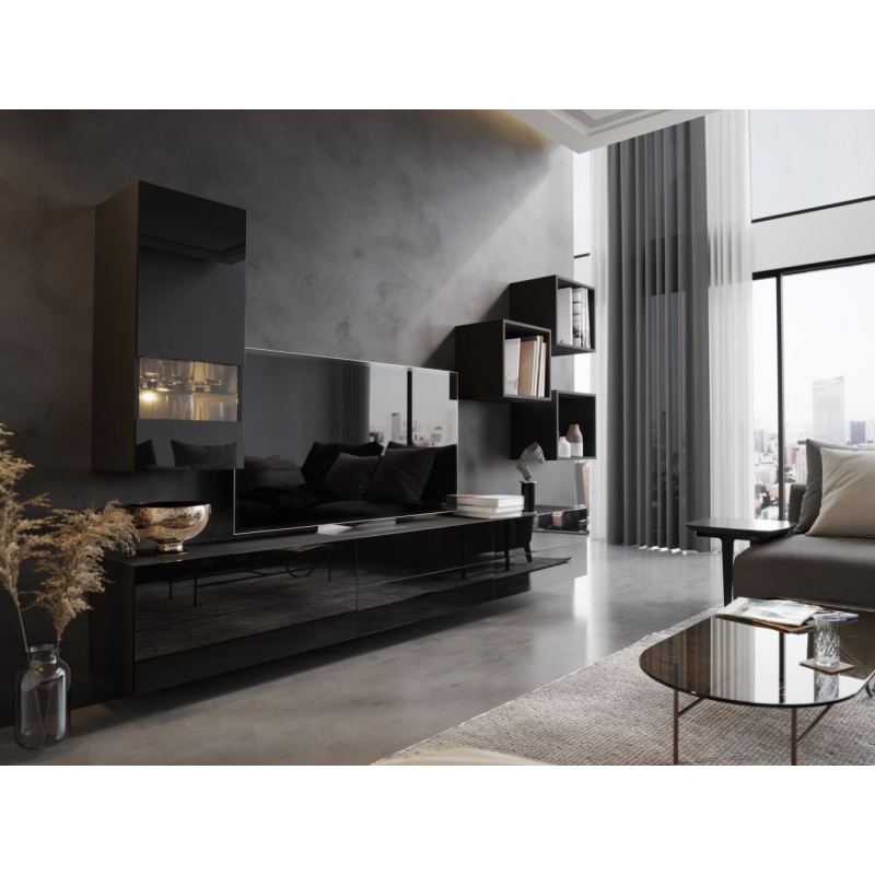 Elegantní obývací stěna BRADT 45 - černá