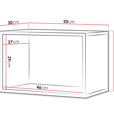 Závěsná police CHEMUNG 1 - dub artisan / černá