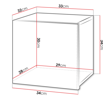 Závěsná police CHEMUNG 3 - dub zlatý