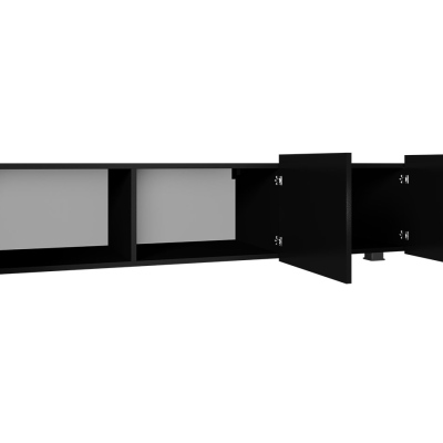 TV stolek 150 cm CHEMUNG - bílý / lesklý bílý